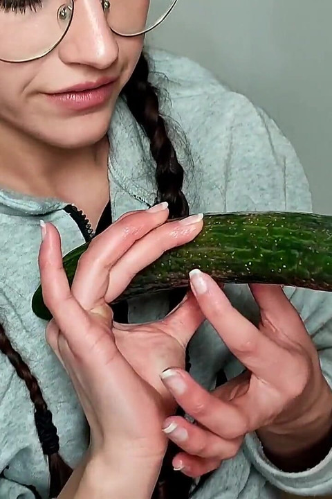Only Members Cucumber Masturbating
