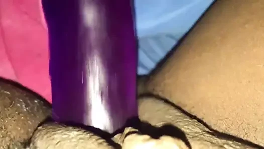 Caramel purple dildo