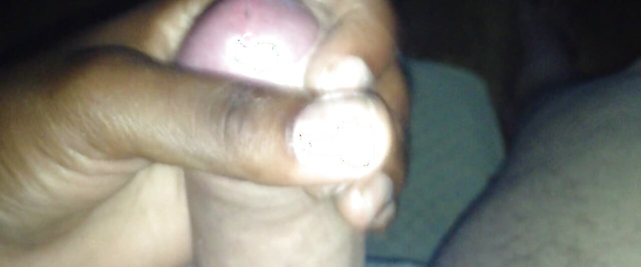 Wife stroking uncut cock