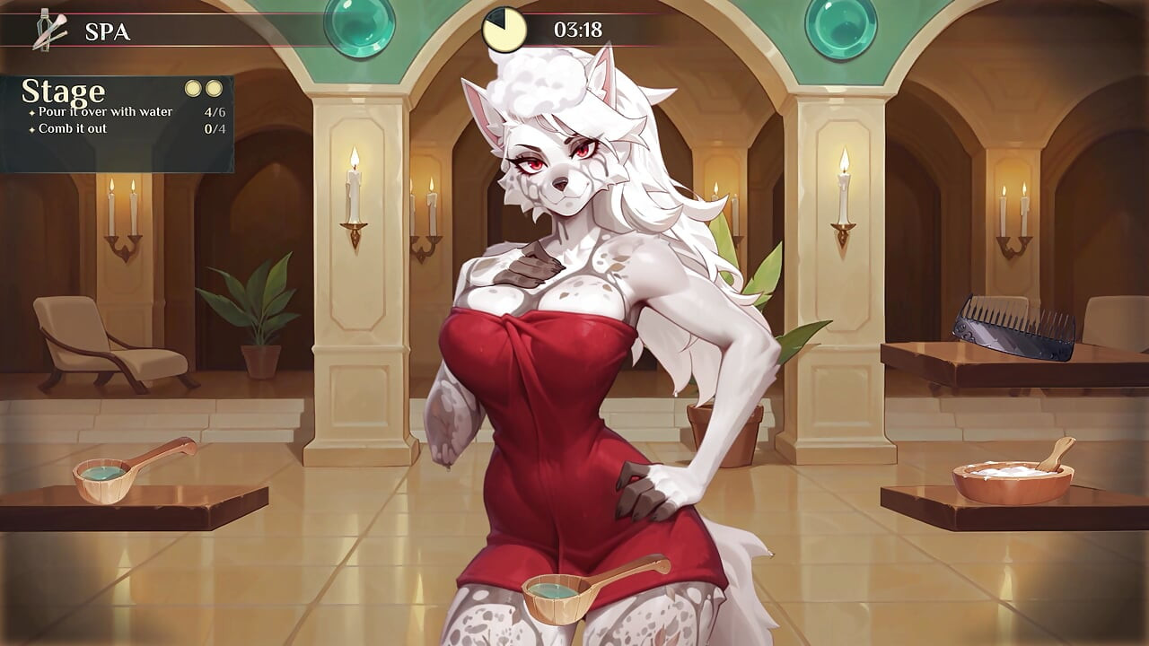 Big Boobs Furry Girl Shows Off Her Big Ass In Tight Shorts - Hotel Tales (Steam Game) - 3D Animated Hentai Game