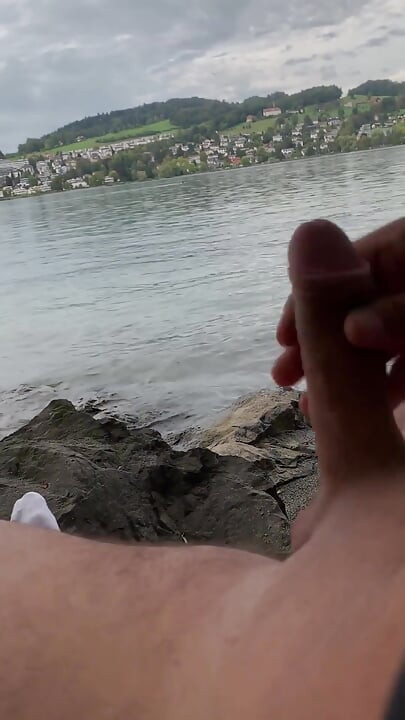 Young Solo Jerk at Lake