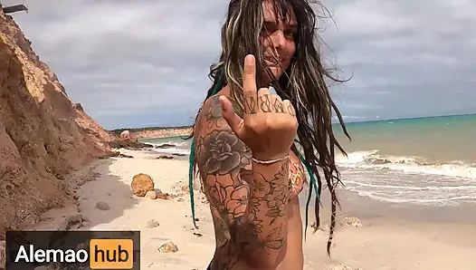 Brezilya'nın en paradisiacal plajında dreadhot ile vahşi seks