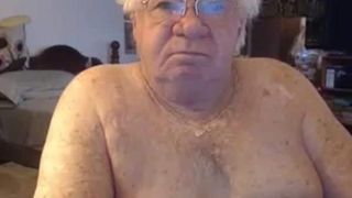 Vovô derrame na webcam