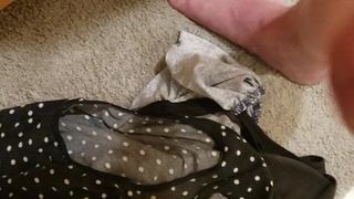 Jerking off On my wife's Stinky panties