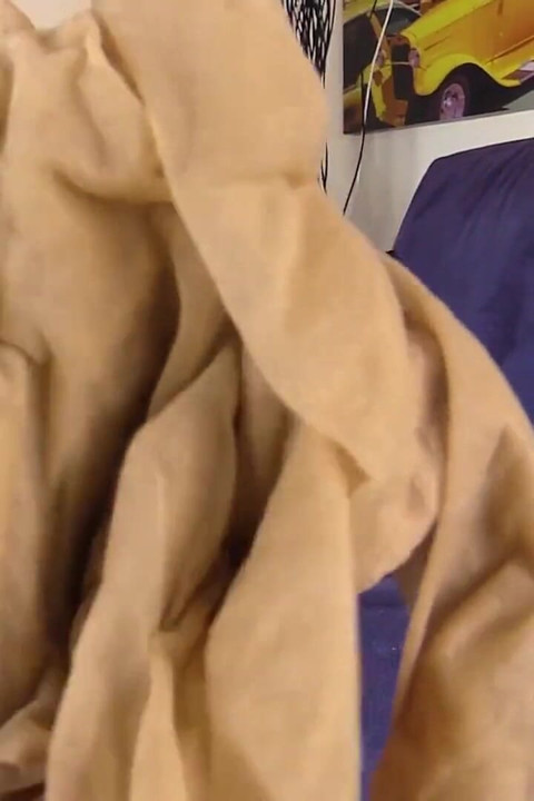 Petra sniffing her feet