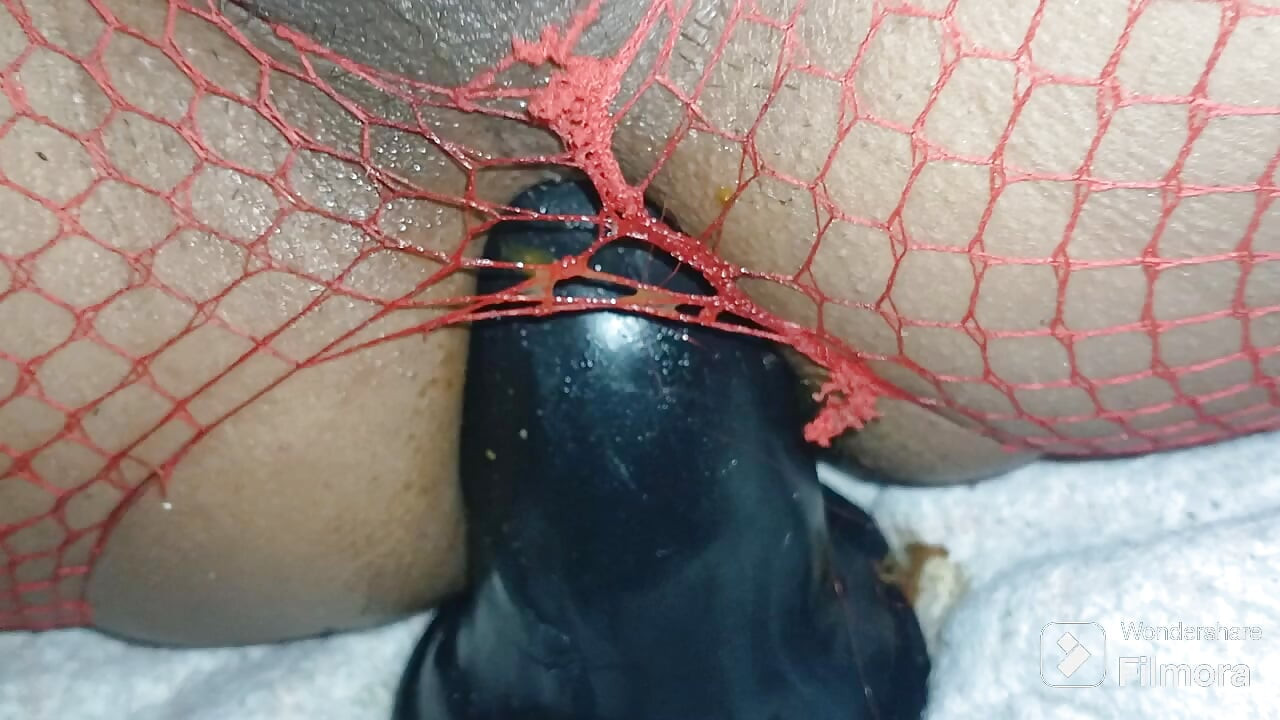 so hot in red fishnets