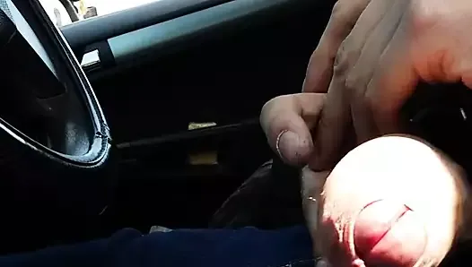 Une fille se masturbe dans une voiture