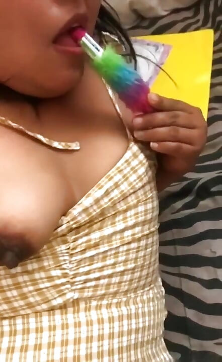 Slutty Wife Masturbates with a Thick Cock
