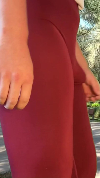 Iconic moment from "Shemale public erection dick flash caught"