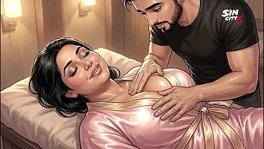 Horny Office Aunty Priya Seduced by Young Masseur - Full Massage Fuck
