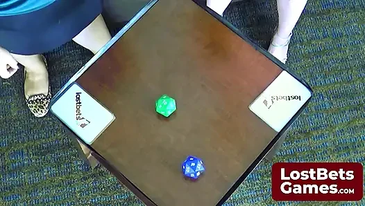 Chels battles busty Dee in a strip dice game