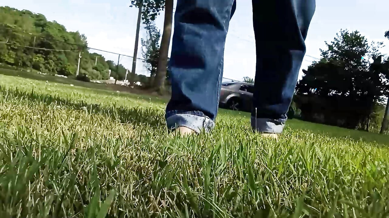 Walking on the Grass Barefoot