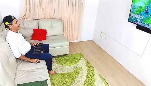 BBW Stepmom Gets Cock From Her Stepson On The Couch