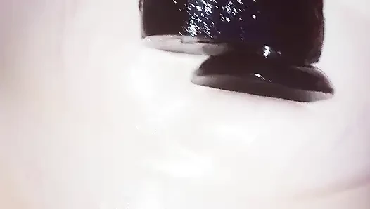 Hot wet milf, piglet has fun with a monster dildo, gets stuffed deep