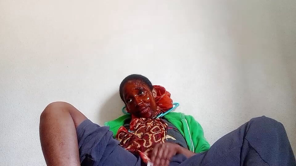 Solo wild woman masturbate while she is locked in her room