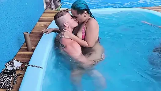 3 Naughty Friends Paying the Pool Owner on the Xerecard