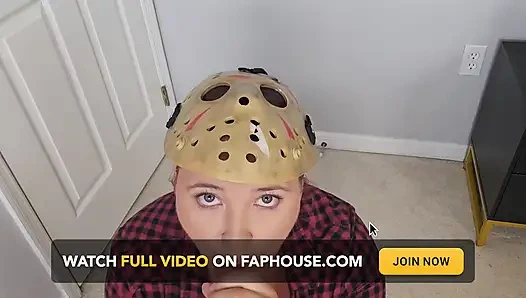 Naughty Stepsister Scares Her StepBrother and Gives Him a Boner