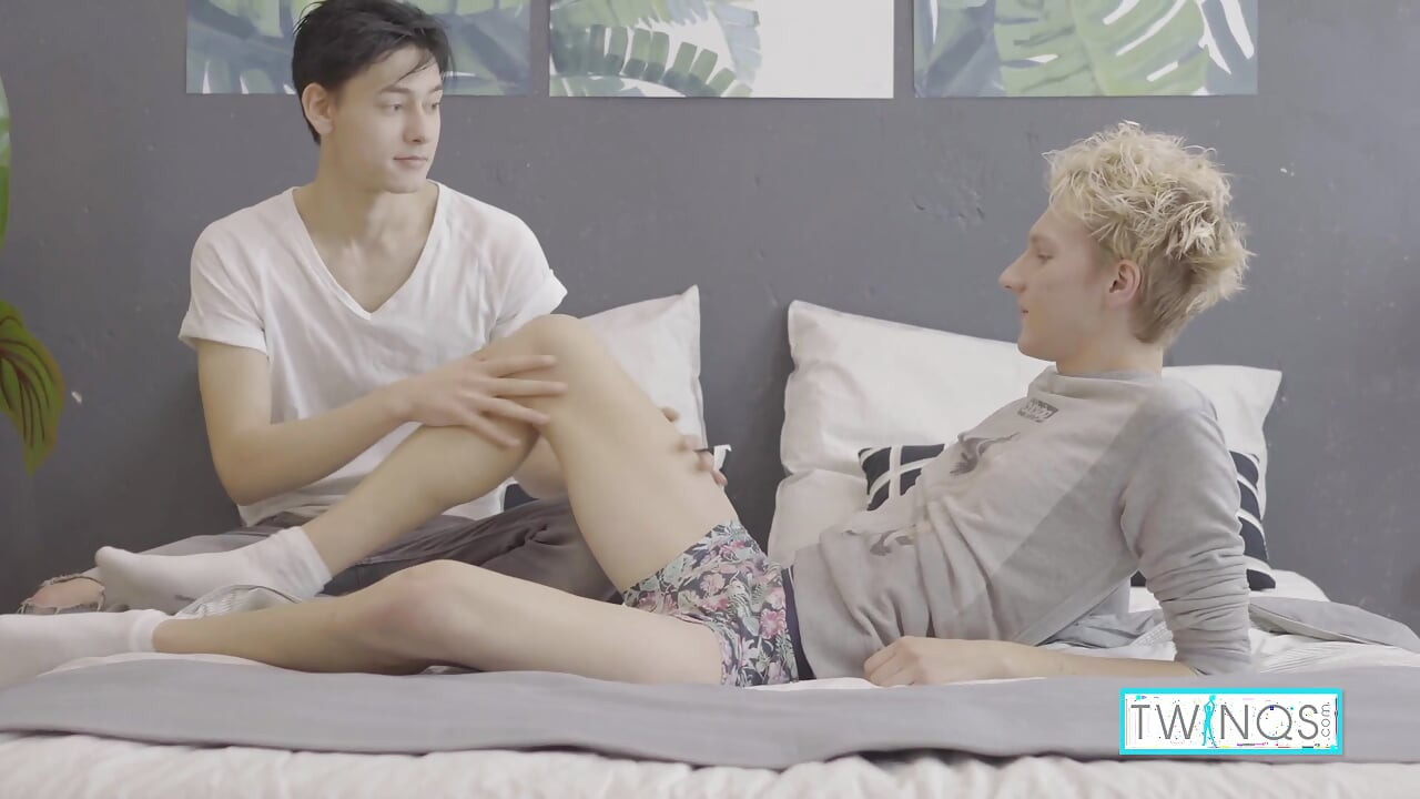 Skinny Brunette Nico D Gets Deeply Banged By Sexy Logan S!