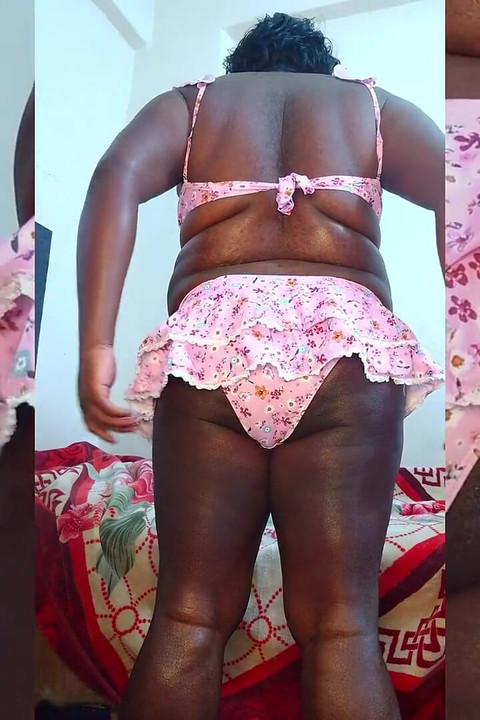 Fat Sissy Wearing a Bikini