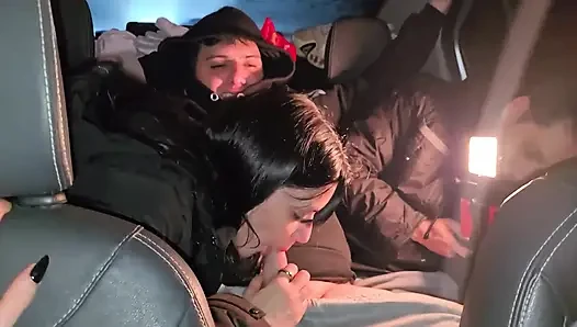 Dirty Sluts Sucking Dick in the Uber Before Party! Knock Knock Stream