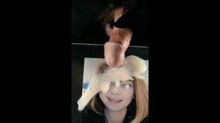 cum tribute cumtribute slow motion on woman's face