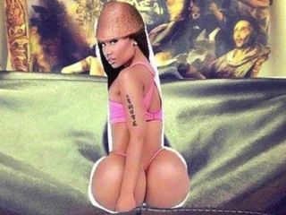 Трибьют спермы для спермы на Nicki Minaj с большой задницей