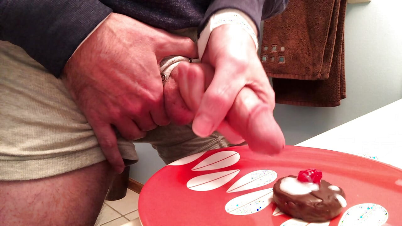 Cum on xmas cookie and then eat it
