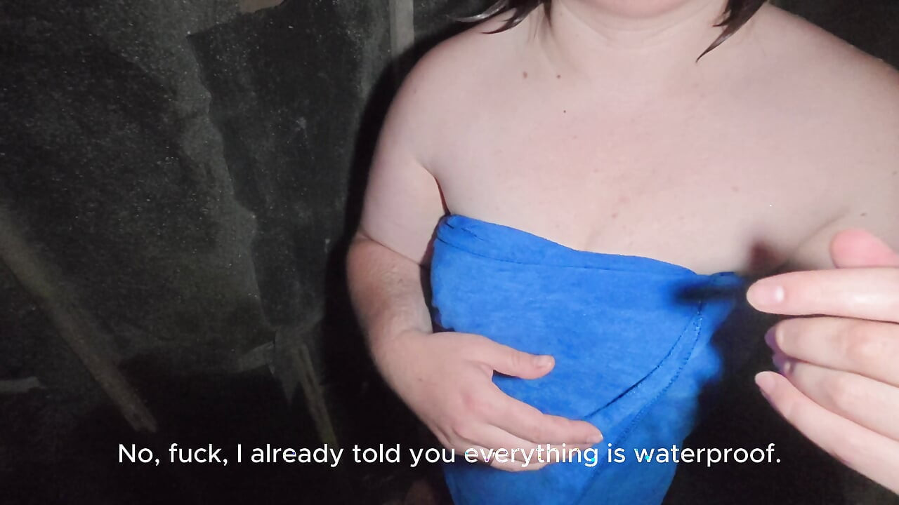 Soapy naked bodies in a rural shower