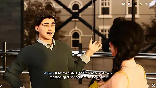 Eine reinigung spät in der nacht mit Alyssia führt zu einem privaten anschluss am pool (3D-gameplay)