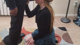Masters cock hungry submissive in detention