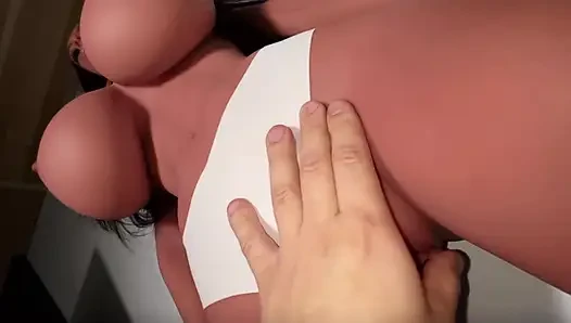 TEENS STOLE SEX CYBORG#5 Close up pussy fuck when cyborg looking at us