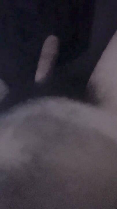 Wooden object in my ass and cumshot