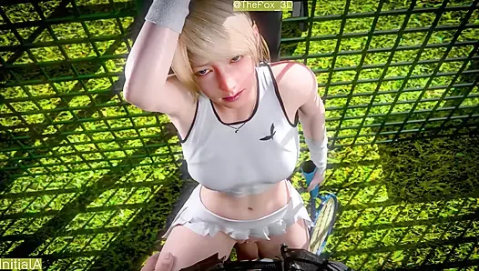 Final Fantasy XV FF15 - Lunafreya Tenniscourt нормальный + топлес ремикс Цвет Wm (без звука) от Initiala Анимация, 3D хентай