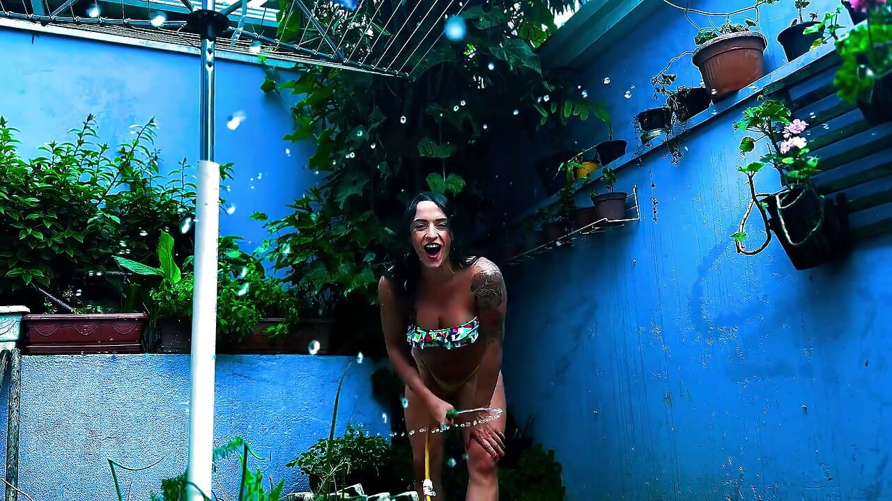 Watering the Plants and Having Fun!