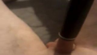 Torture with vacuum cleaner Dick orgasm