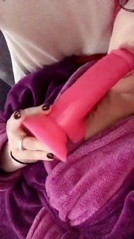 Dildo sucking