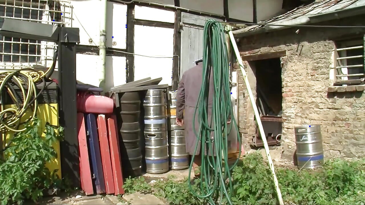 Redhead Milf does outdoor fuck with husband at the farm