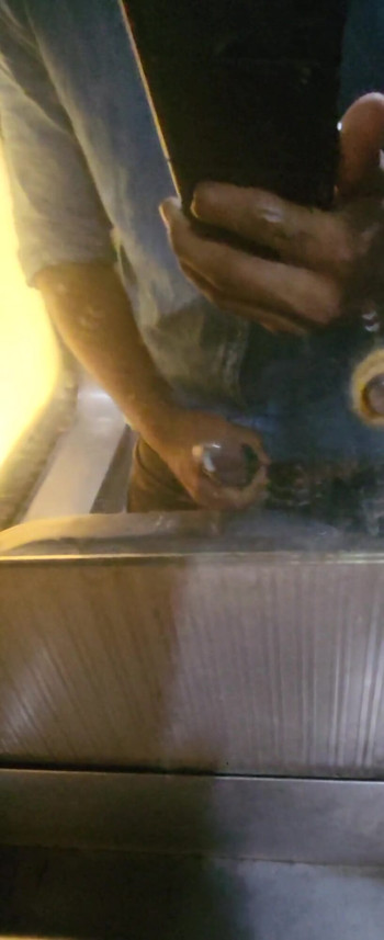 Key moment from "Desi guy jerking off in public train"