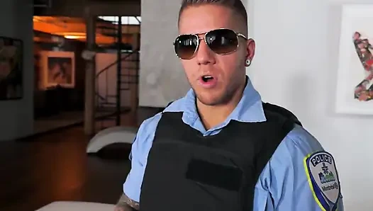 The policeman licked my pussy and fucked me hard