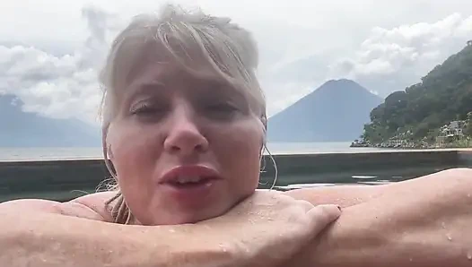 Heute war es schön, der Pool, das Wetter