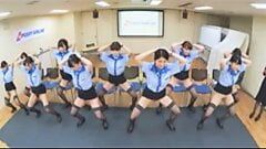 The hard training of the Japanese stewardesses