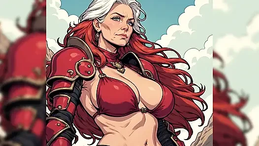 Anime tarzı seksi savaşçı orta yaşlı seksi kadınlar