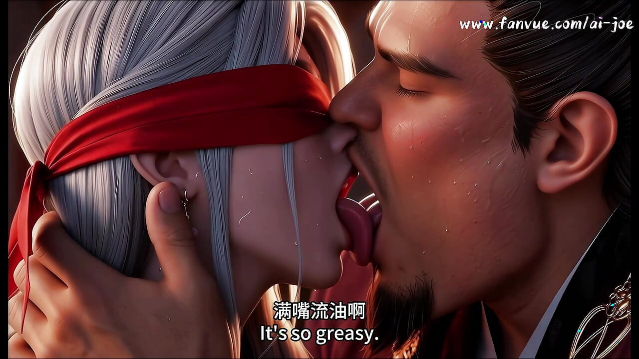Cuckold Husband Watches Fat Bull Fuck His Blindfolded Red Concubine AI-generated