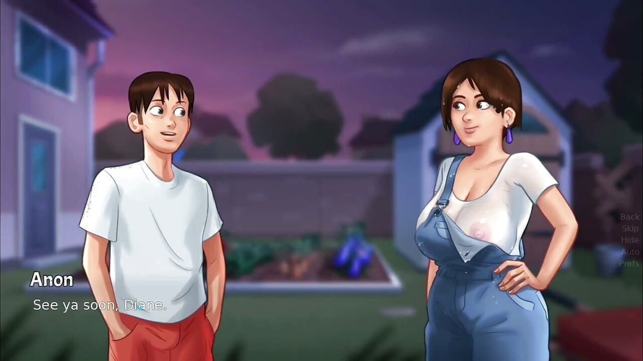 Diane si cewek dengan kontol raksasa lagi asik muasin memek satu sama lain di luar ruangan - gameplay cerita musim panas