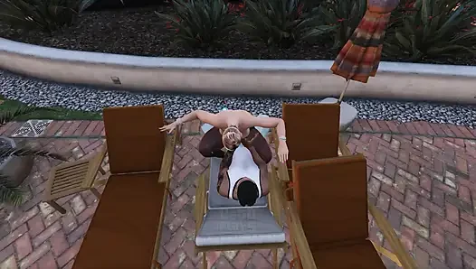 GTA 5 Franklin dan Amanda - kepergok lagi menatap balkon (bagian 1)