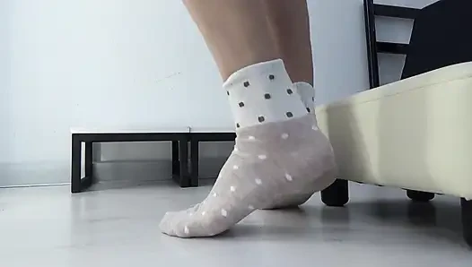 Renkli Çoraplar Denemek