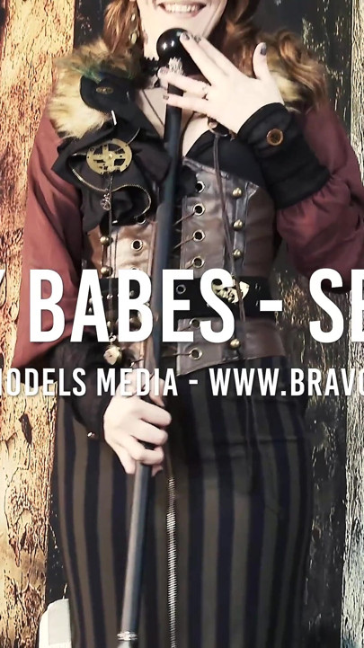 374 Elena Vega as Pirate Girl in Steampunk Costume in Boat
