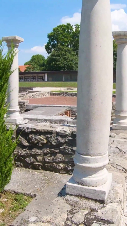 Busty blonde step mom goes to the roman ruins with her stepson learns something new!