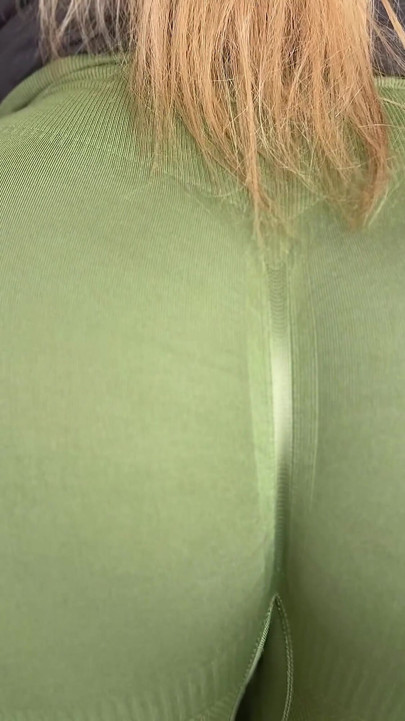 Girl Farting in Yoga Leggings