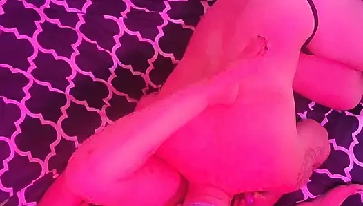 Pussy eating fisting leads to busting her guts up and sky cam creampie